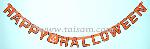 TS69003  4 1/4x60" HAPPY HALLOWEEN LETTER BANNER (PUMPKIN)